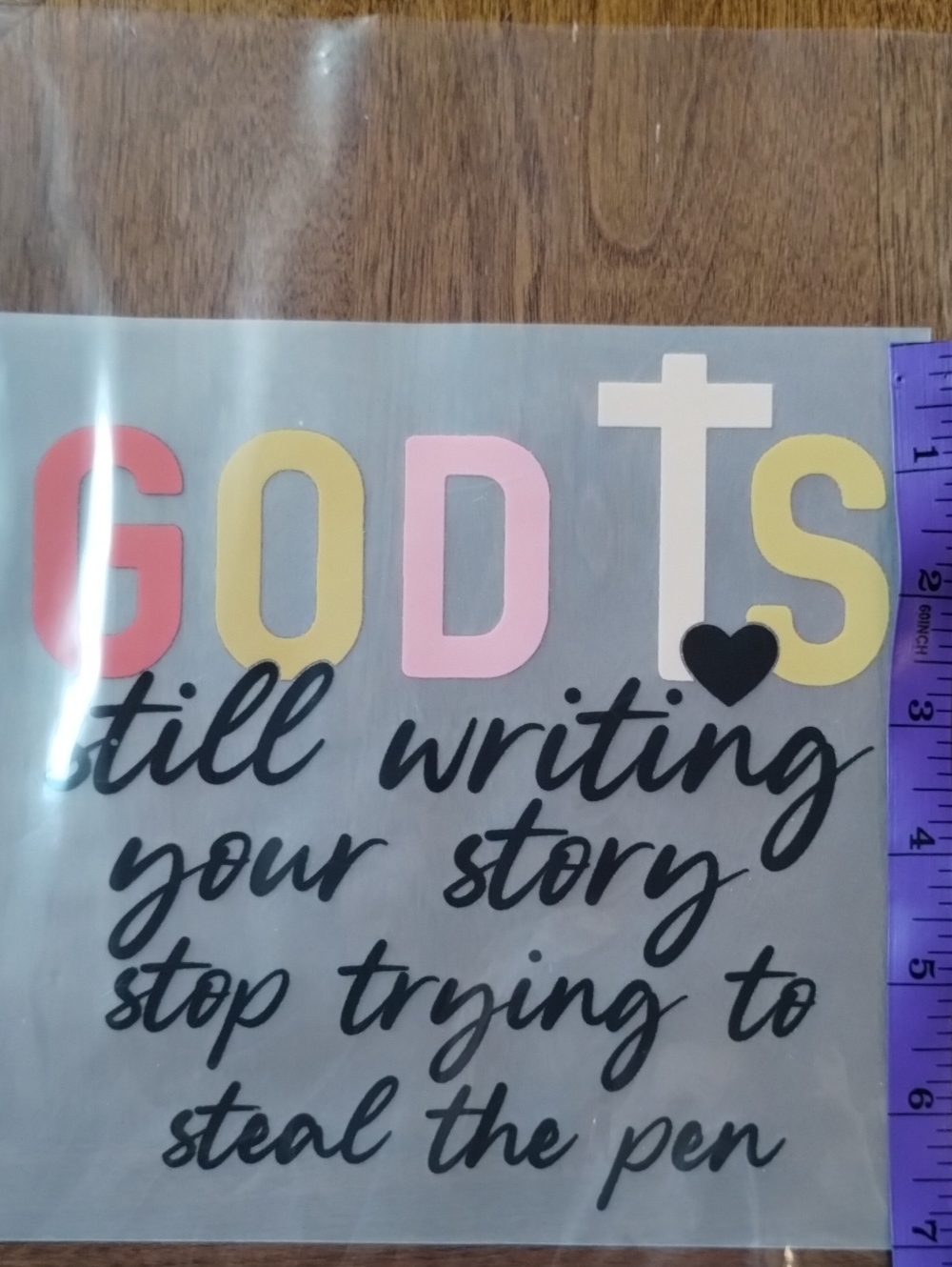 Inspirational 'God is Still Writing Your Story' DTF Iron-on Image - Multicolor - Picture 3 of 4